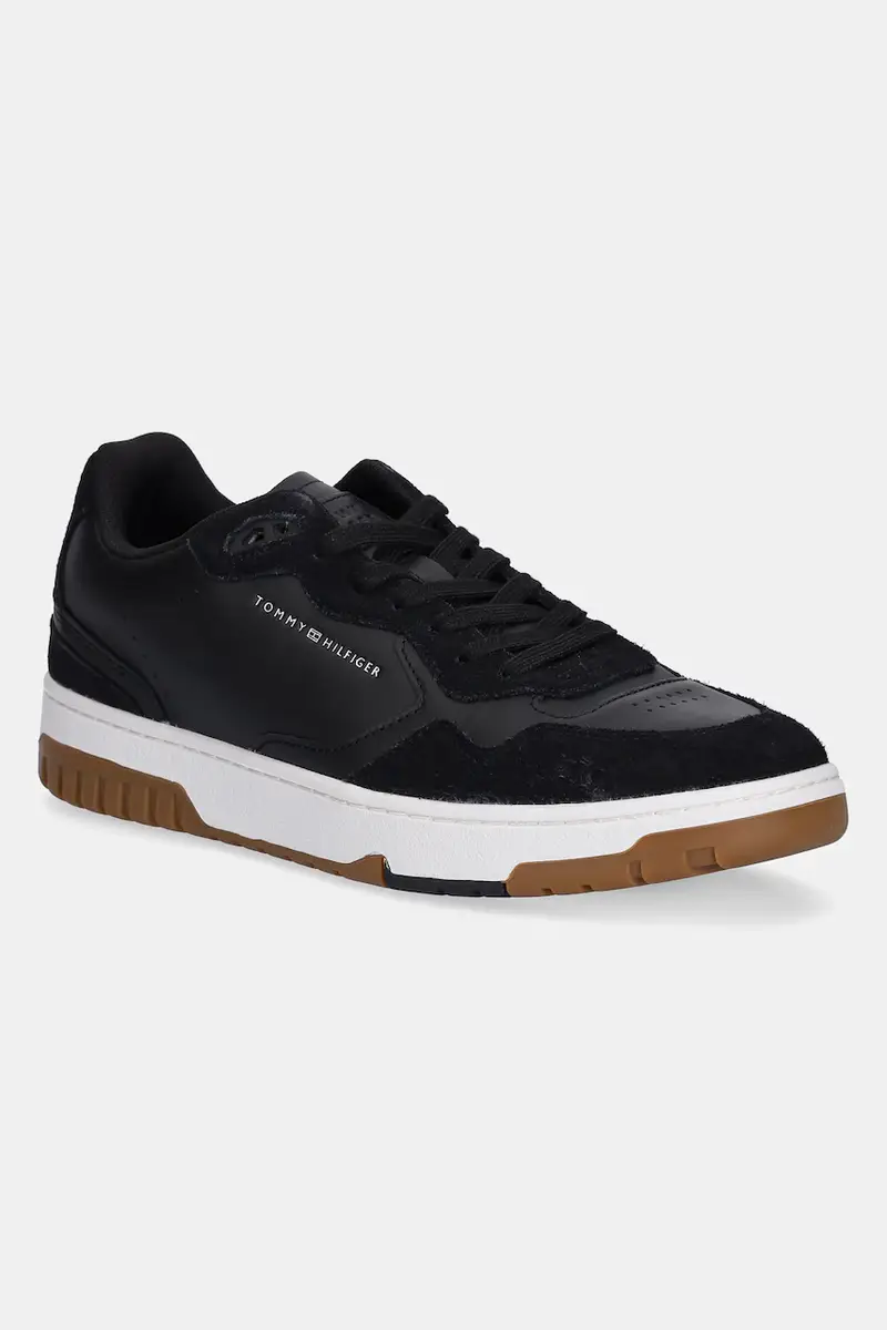 sneakers in pelle TH BASKET BETTER MIX LTH uomo colore nero FM0FM05520