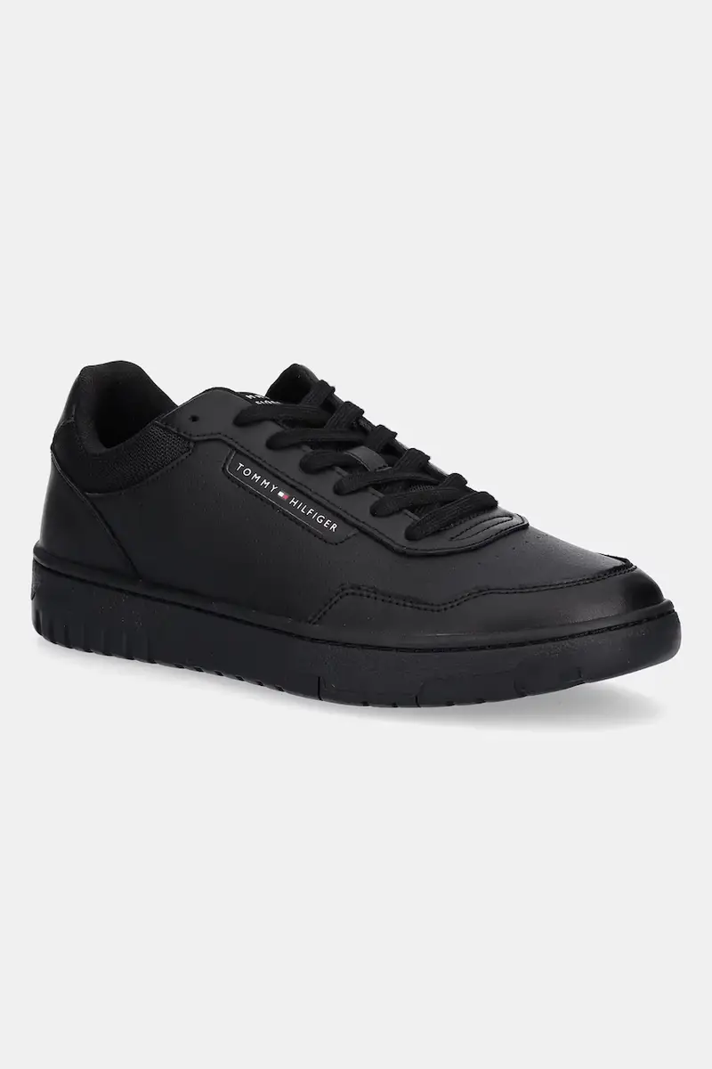 sneakers in pelle TH BASKET CORE LTH uomo colore nero FM0FM05629