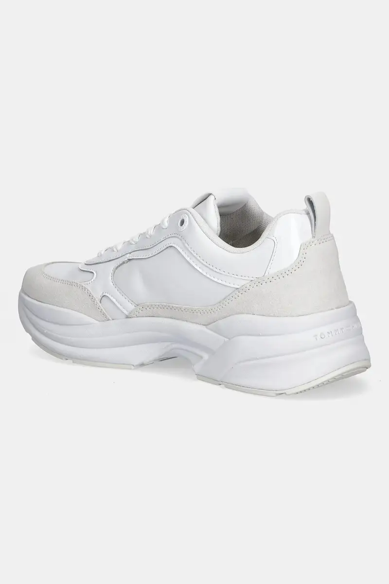 sneakers in pelle TH CHUNKY RUNNER PATENT donna colore bianco FW0FW08840 miniatura 3