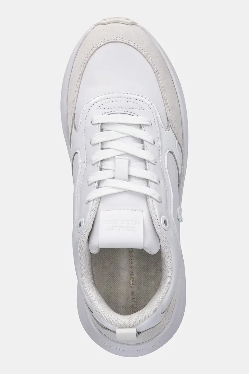 sneakers in pelle TH CHUNKY RUNNER PATENT donna colore bianco FW0FW08840 miniatura 4