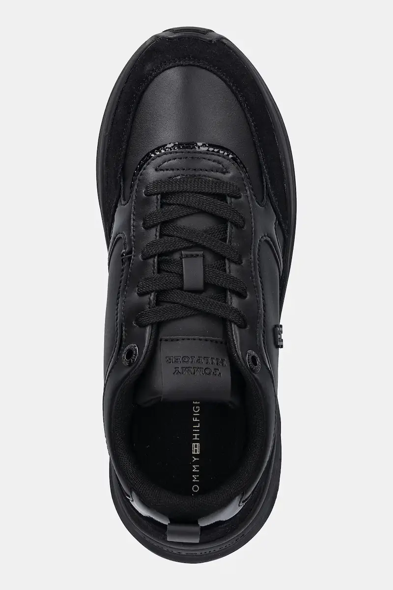 sneakers in pelle TH CHUNKY RUNNER PATENT donna colore nero FW0FW08840 miniatura 4