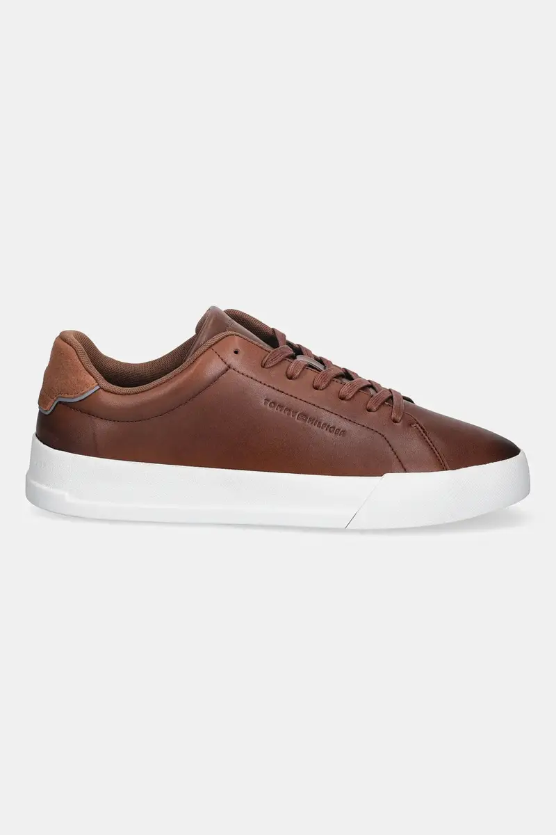 sneakers in pelle TH COURT CORE COGNAC uomo colore marrone FM0FM05729 miniatura 2