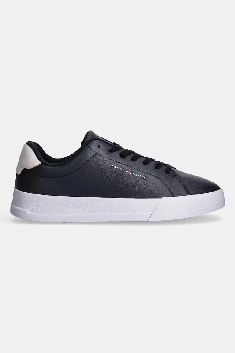 sneakers in pelle TH COURT LTH DETAIL ESS colore blu navy FM0FM05367 miniatura 2