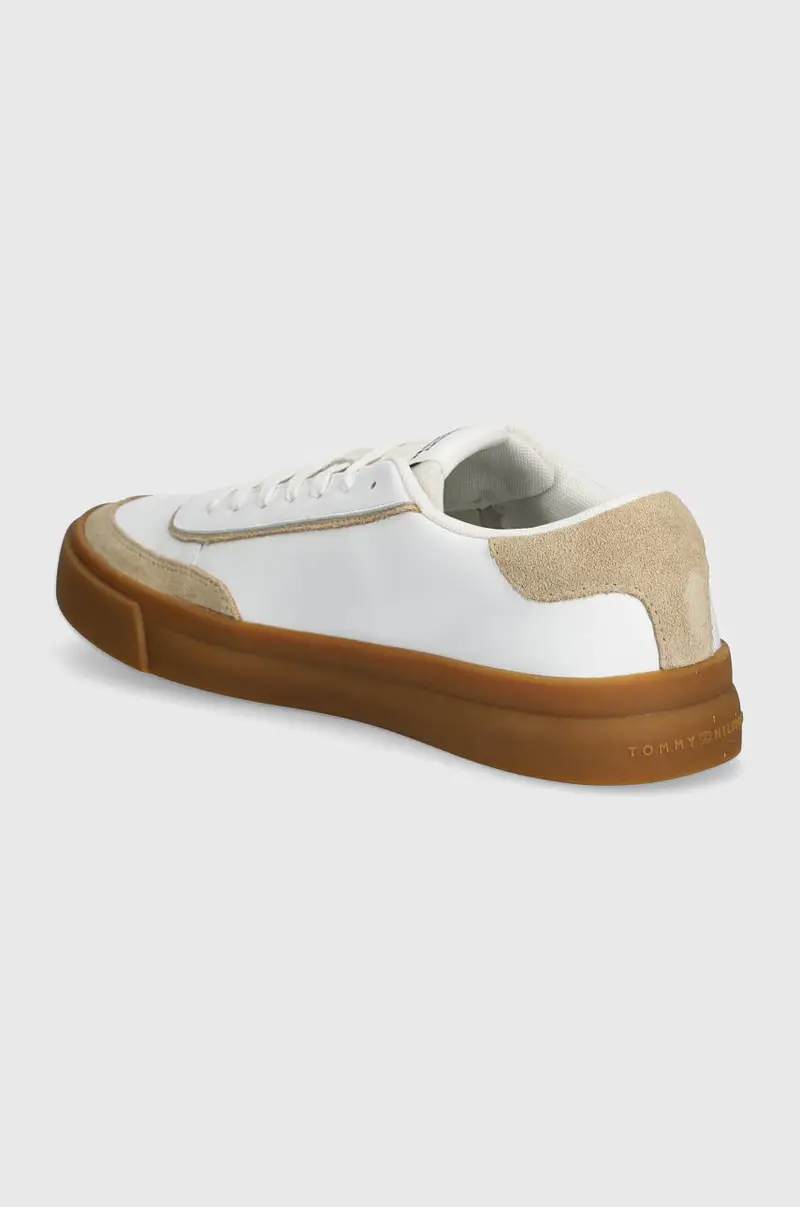 sneakers in pelle TH CUPSET 1A2 LTH MIX colore bianco FM0FM05118 miniatura 3