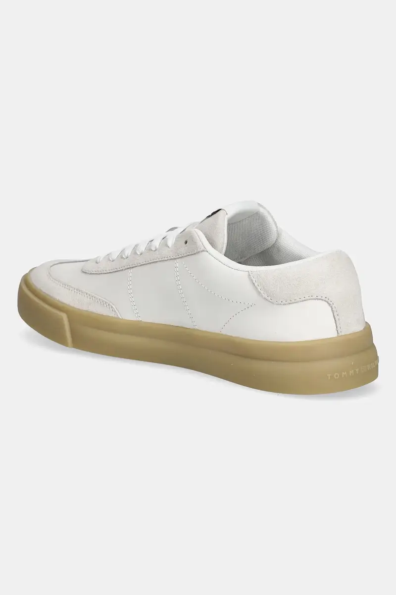 sneakers in pelle TH CUPSET SUMMER LTH uomo colore beige FM0FM05487 miniatura 3