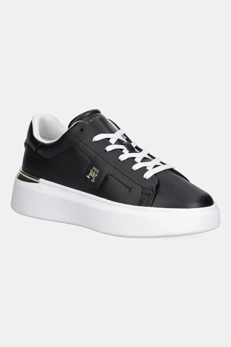 sneakers in pelle TH FASHION COURT SNEAKER donna colore nero FW0FW08631