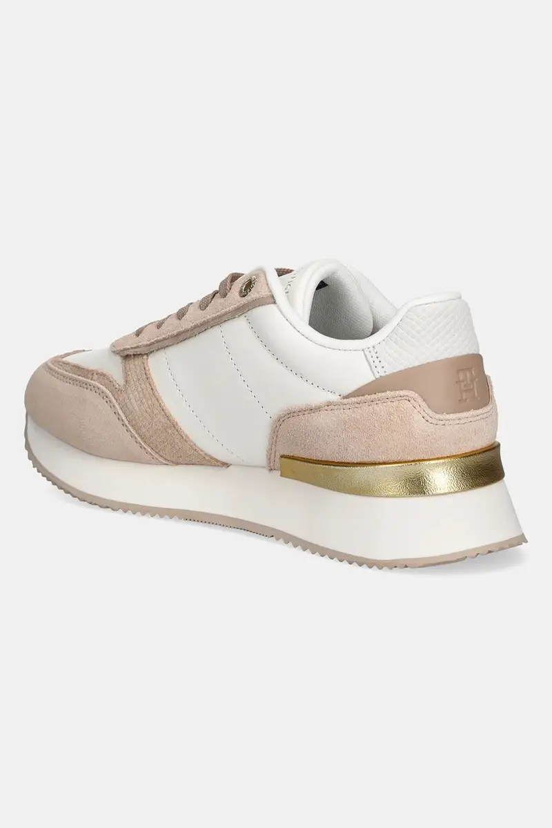 sneakers in pelle TH FASHION RUNNER colore arancione FW0FW08475 miniatura 3