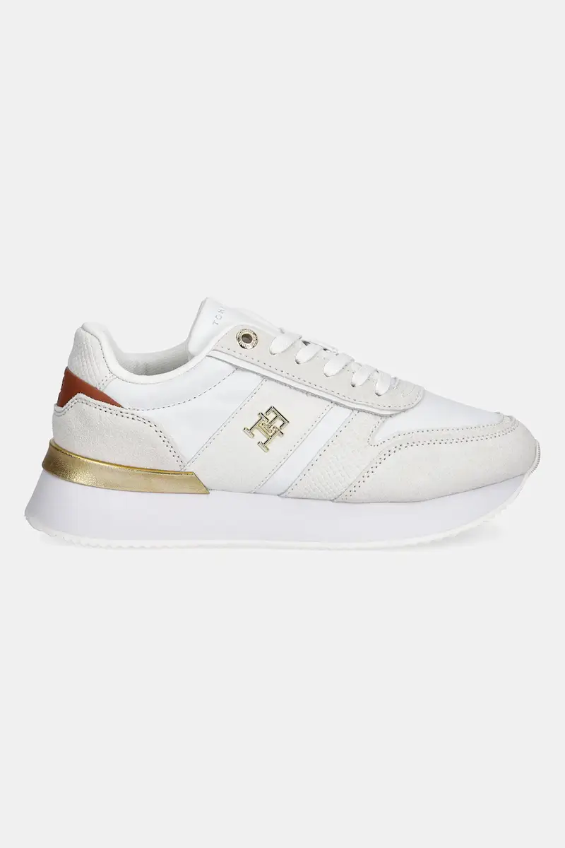 sneakers in pelle TH FASHION RUNNER colore bianco FW0FW08475 miniatura 2