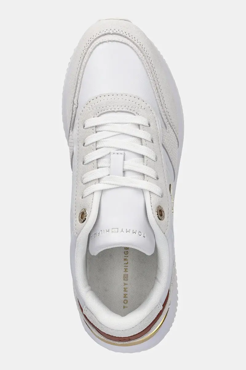 sneakers in pelle TH FASHION RUNNER colore bianco FW0FW08475 miniatura 4