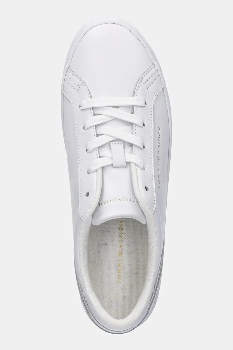 sneakers in pelle TH PLATFORM SNEAKER donna colore bianco FW0FW09164 miniatura 4