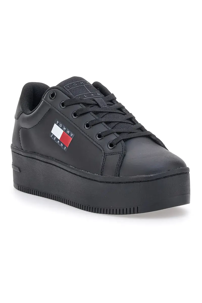 Sneakers Nere Con Flatform TOMMY HILFIGER FLATFORM ESS [NERO] miniatura 2
