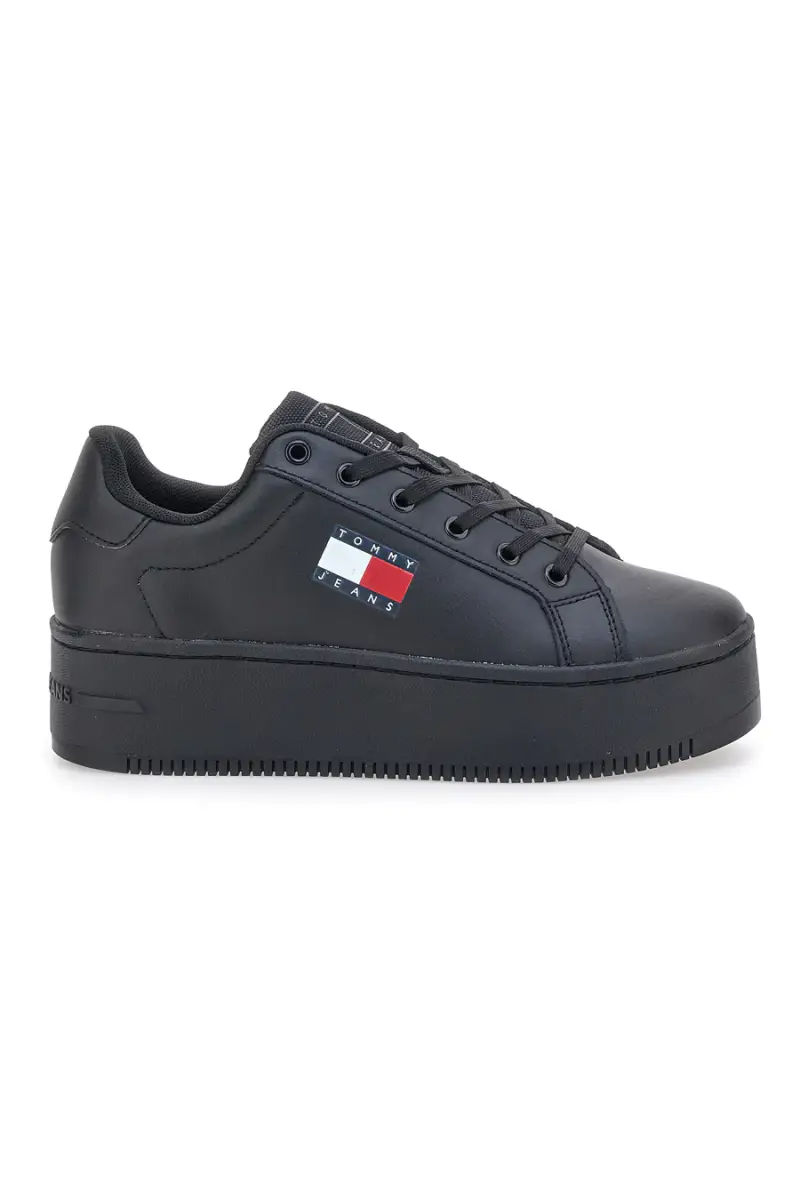 Sneakers Nere Con Flatform TOMMY HILFIGER FLATFORM ESS [NERO]