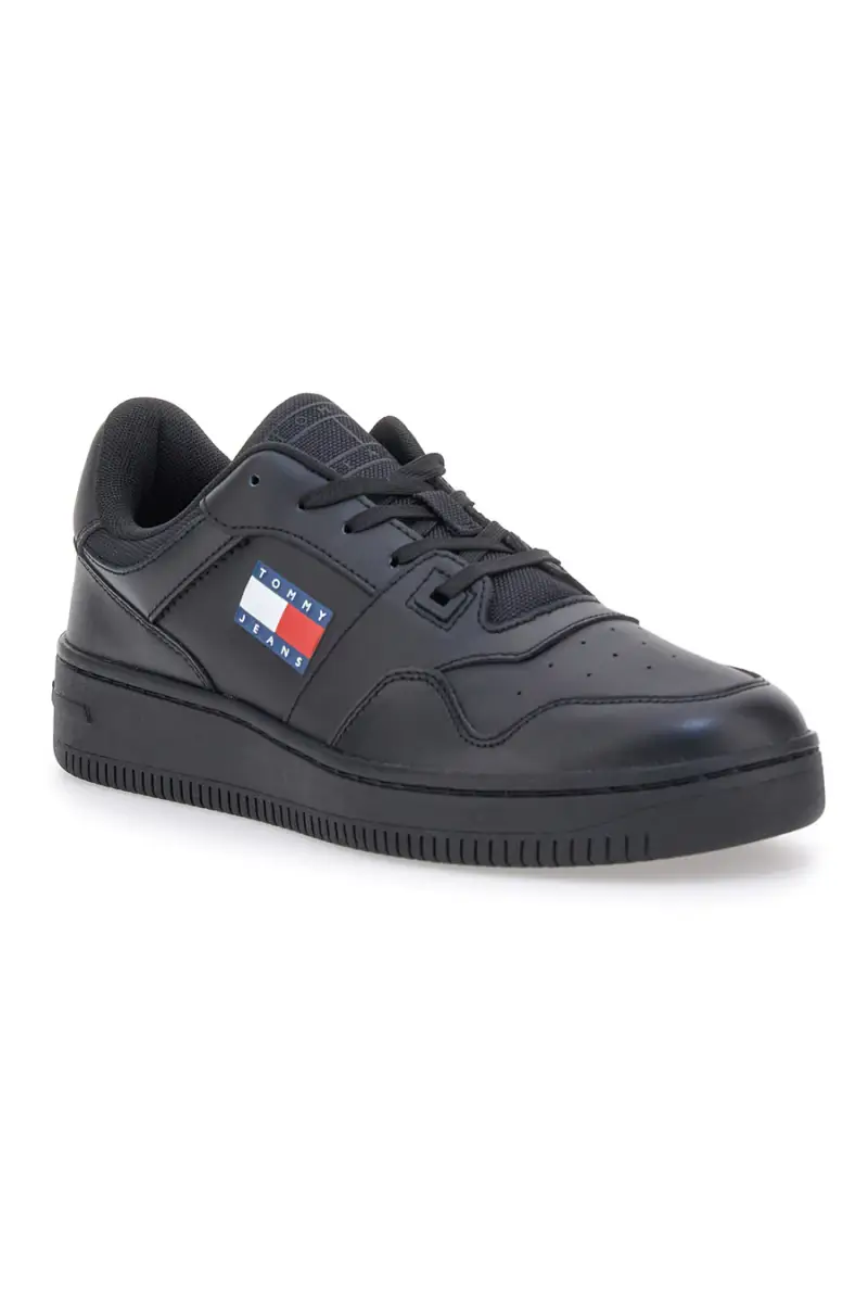 Sneakers Nere TOMMY HILFIGER RETRO BASKET ESS [NERO] miniatura 2