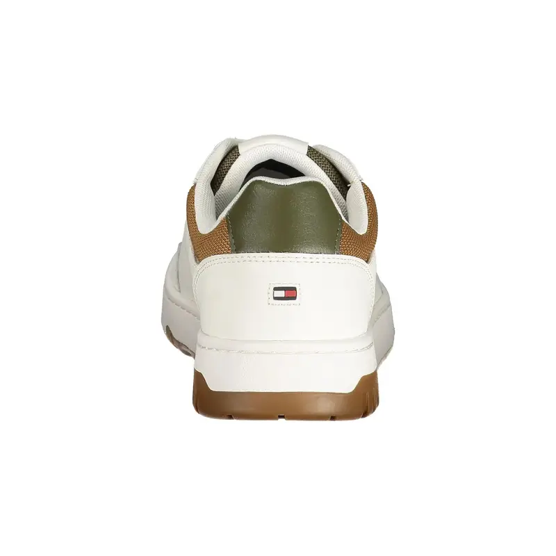 Sneakers Sportiva Uomo Bianche con Lacci e Logo Bianco miniatura 2