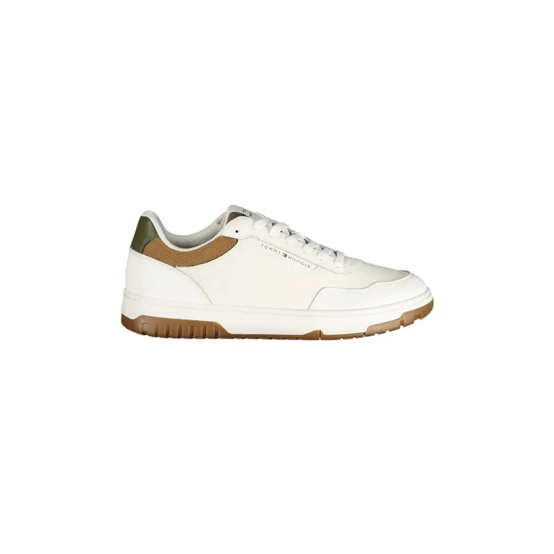 Sneakers Sportiva Uomo Bianche con Lacci e Logo Bianco