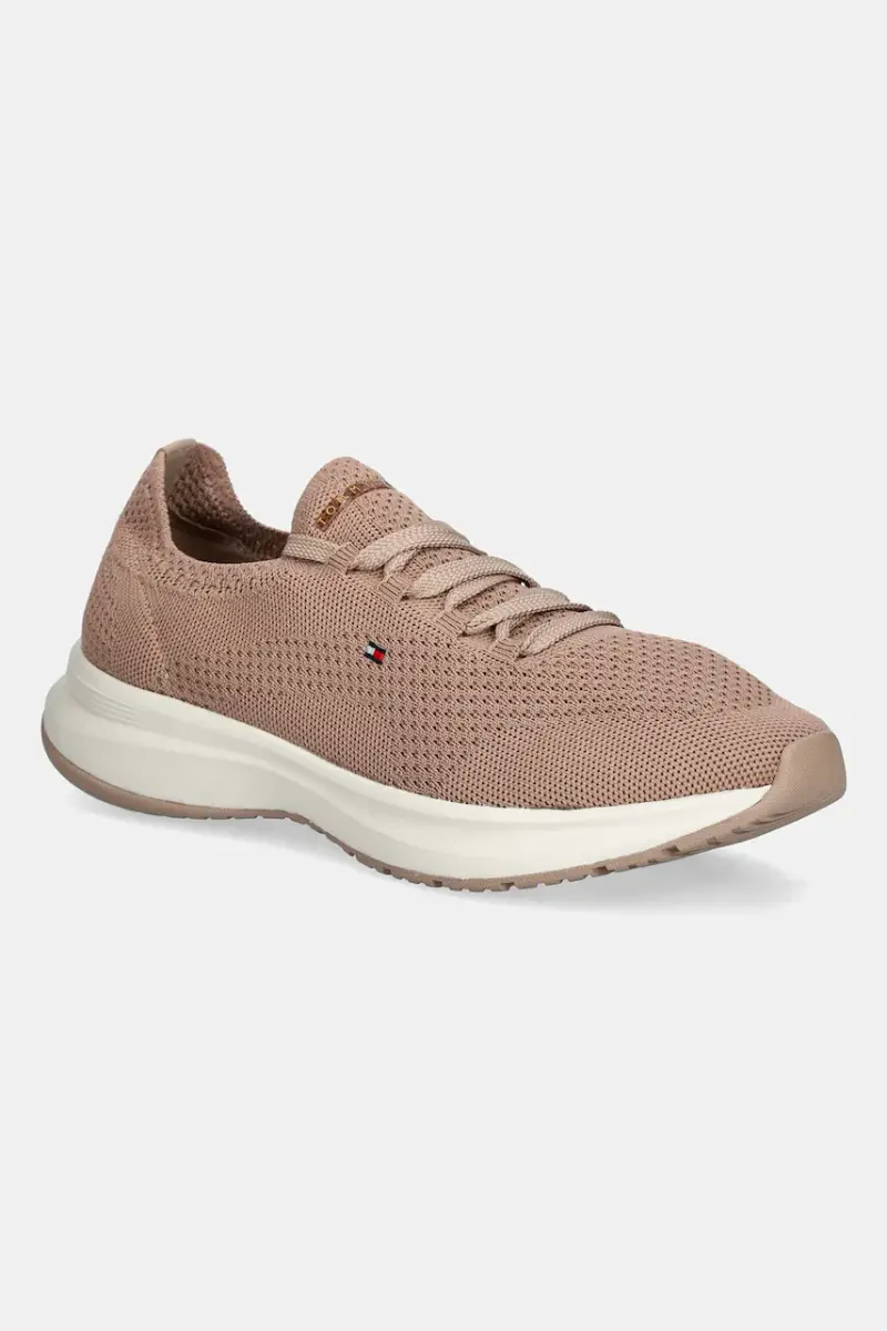 sneakers TH KNIT RUNNER donna colore beige FW0FW08813