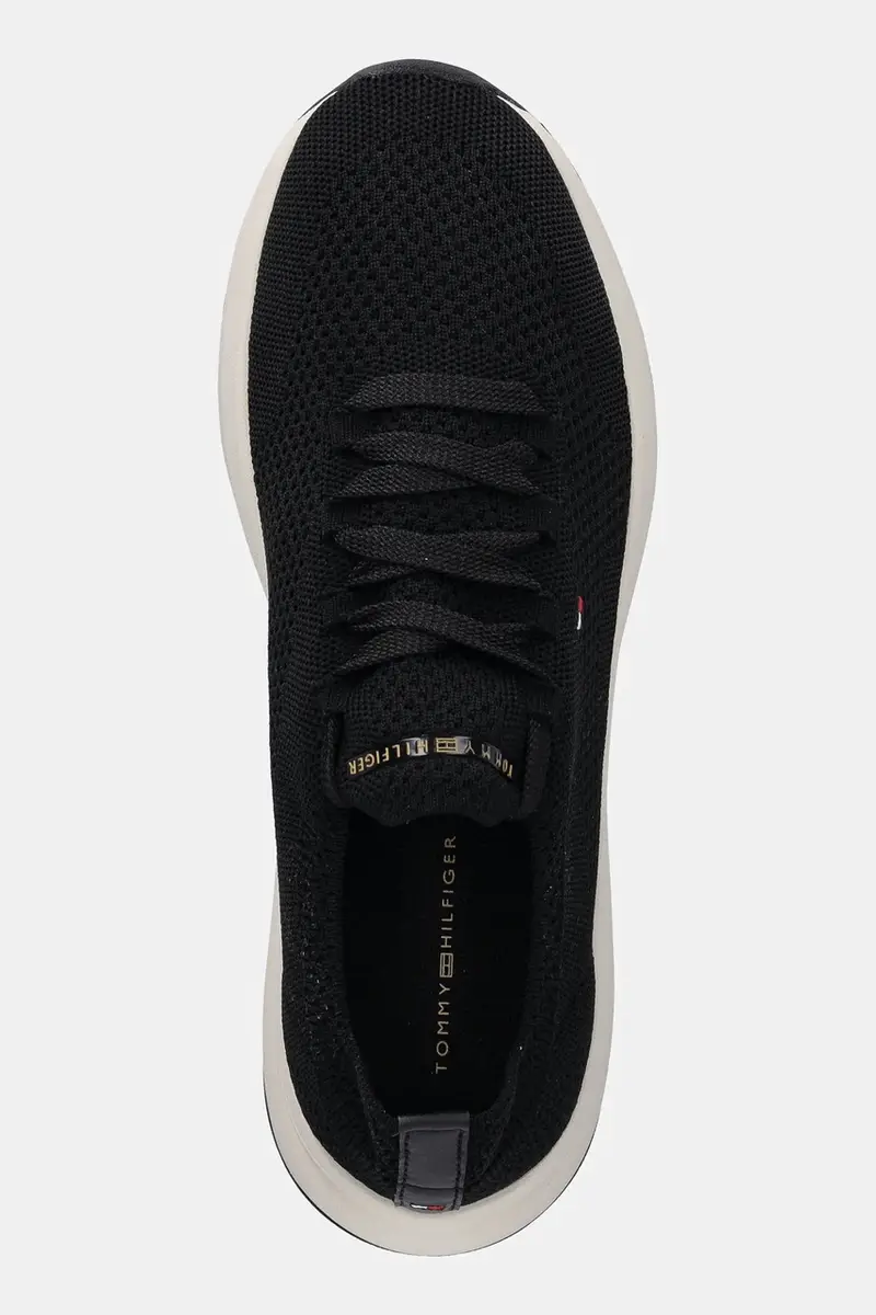 sneakers TH KNIT RUNNER donna colore nero FW0FW08813 miniatura 4