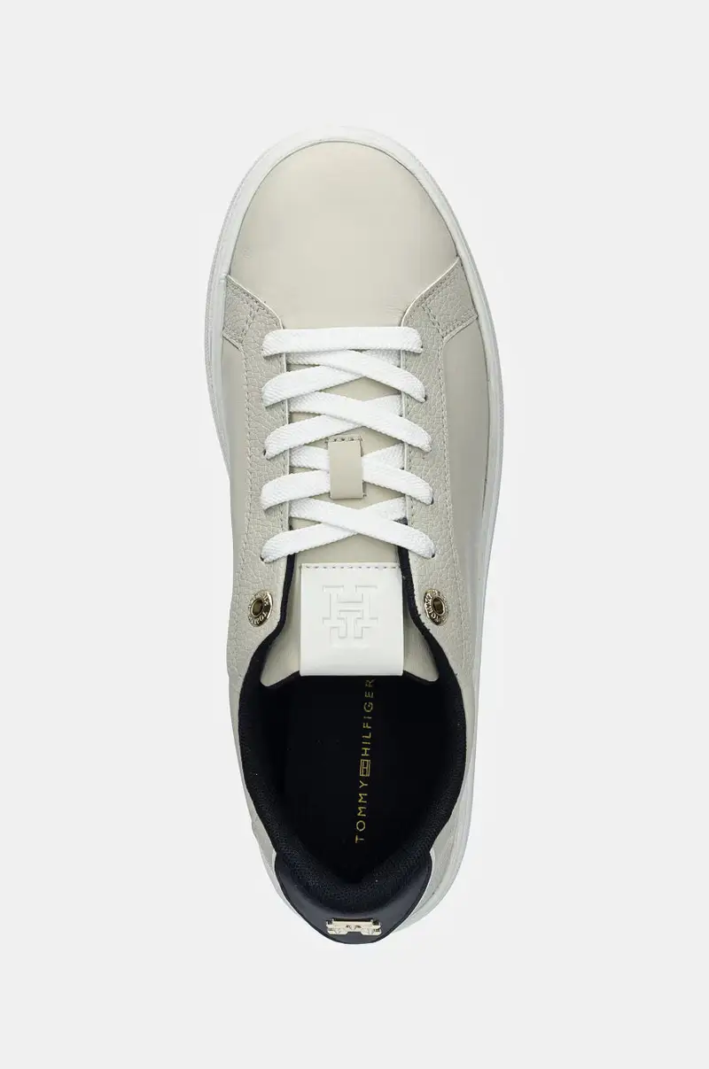 sneakers TH PLATFORM SNEAKER TRIANGLE colore beige FW0FW08115 miniatura 4