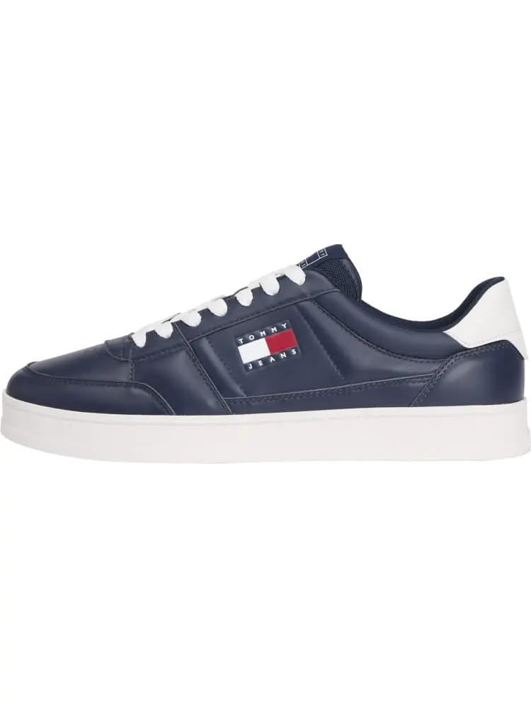 sneakers the greenwich new in pelle blu con logo badge