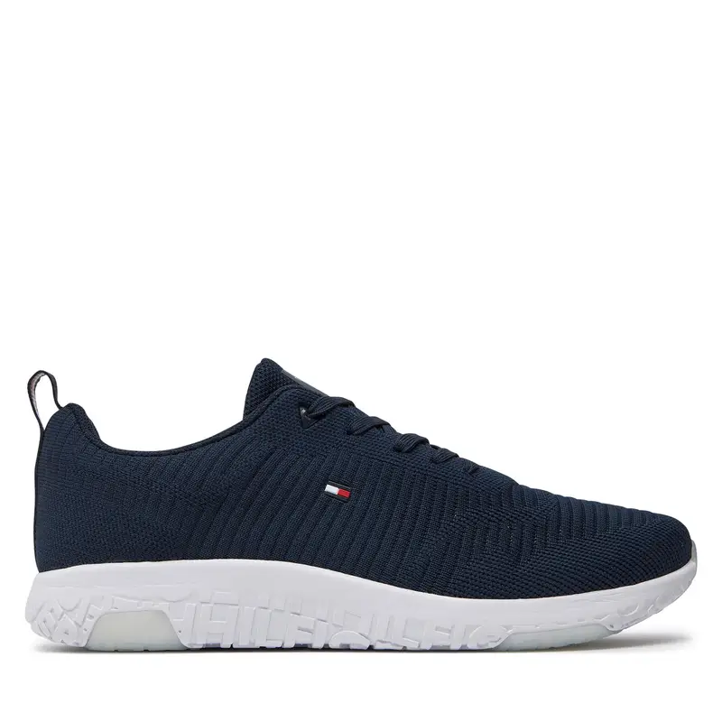 Sneakers Tommy Hilfiger Corporate Knit Rib Runner FM0FM02838 Blu scuro