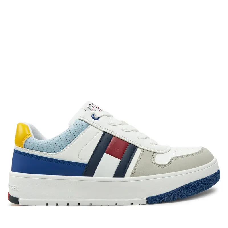 Sneakers Tommy Hilfiger Flag Low Cut Lace-Up Sneaker T3X9-33863-1269 S Bianco