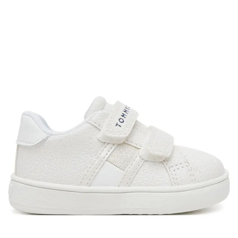 Sneakers Tommy Hilfiger Flag Low Cut Velcro Sneaker T1A9-33726-0375 M Bianco