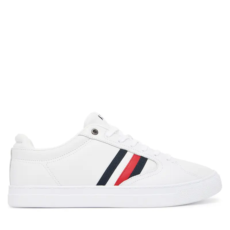 Sneakers Tommy Hilfiger Icon Court Stripes FM0FM05628 Bianco
