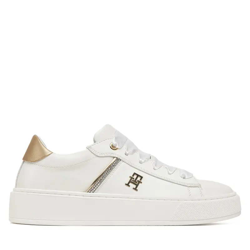 Tommy Hilfiger Sneakers Bianche con Dettagli Dorati