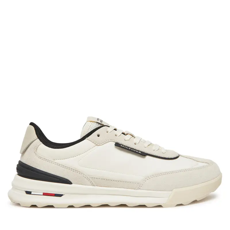 Sneakers Tommy Hilfiger Retro Runner Nylon Mix FM0FM05523 Écru Écru