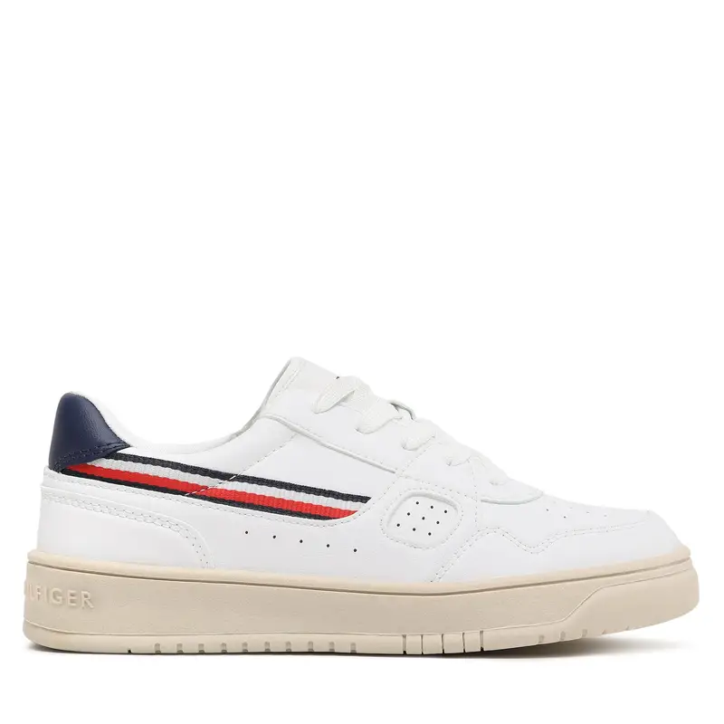 Sneakers Tommy Hilfiger Stripes Low Cut Lace-Up Sneaker T3X9-32848-1355 S Bianco