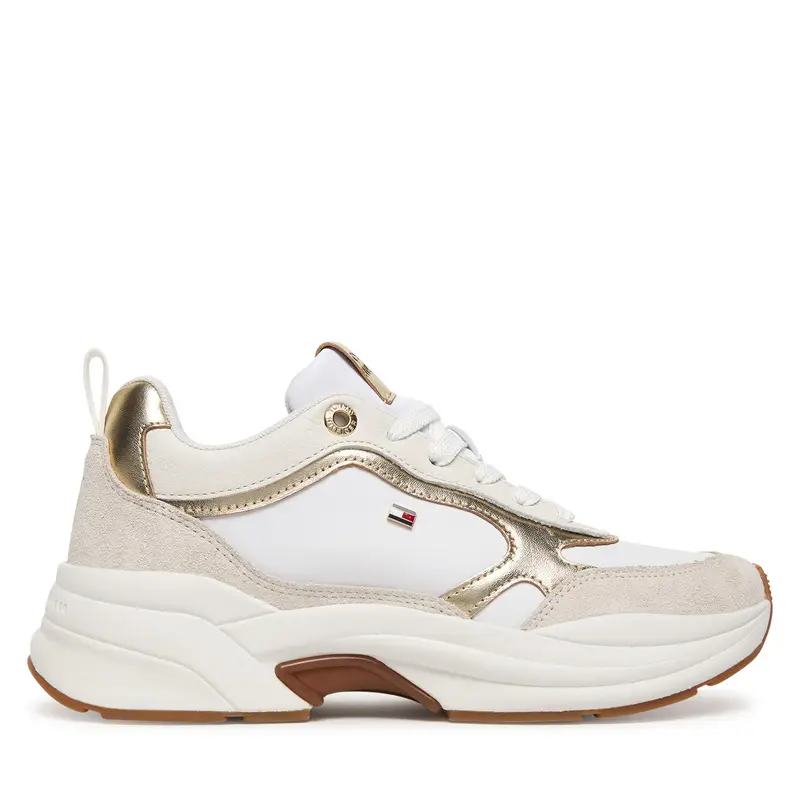 Sneakers Tommy Hilfiger Th Chunky Runner Metallic FW0FW09204 Écru Écru