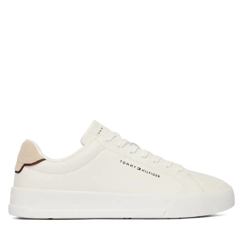 Sneakers Tommy Hilfiger Th Court Lth Detail Ess FM0FM05367 Bianco