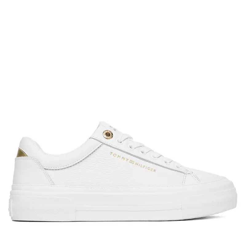 Sneakers Tommy Hilfiger Th Foxing Platform Leather FW0FW09018 Bianco