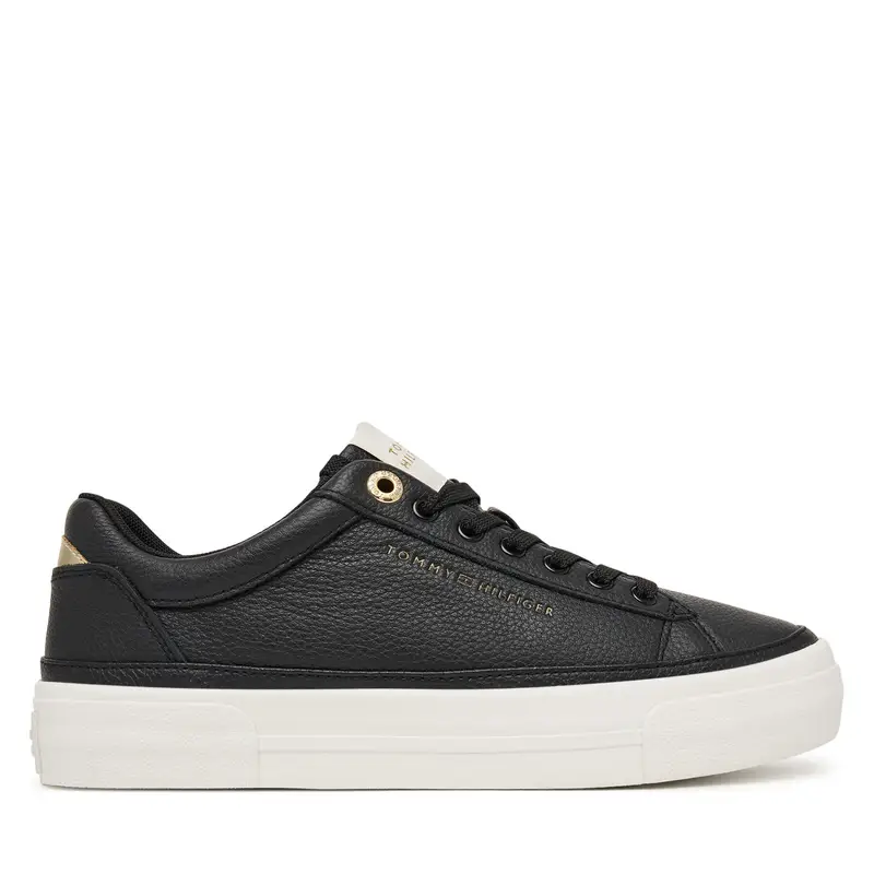 Tommy Hilfiger Sneakers Donna Th Foxing Platform in Pelle Nero