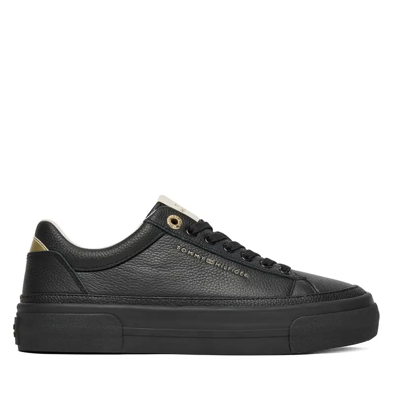 Sneakers Tommy Hilfiger Th Platform Sneaker Tumbled Ltr FW0FW09018 Nero