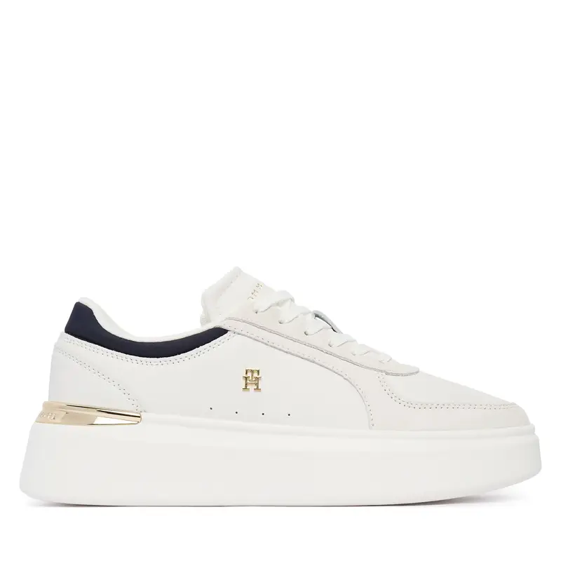 Sneakers Tommy Hilfiger Th Satin Platform Sneaker FW0FW09307 Écru Écru