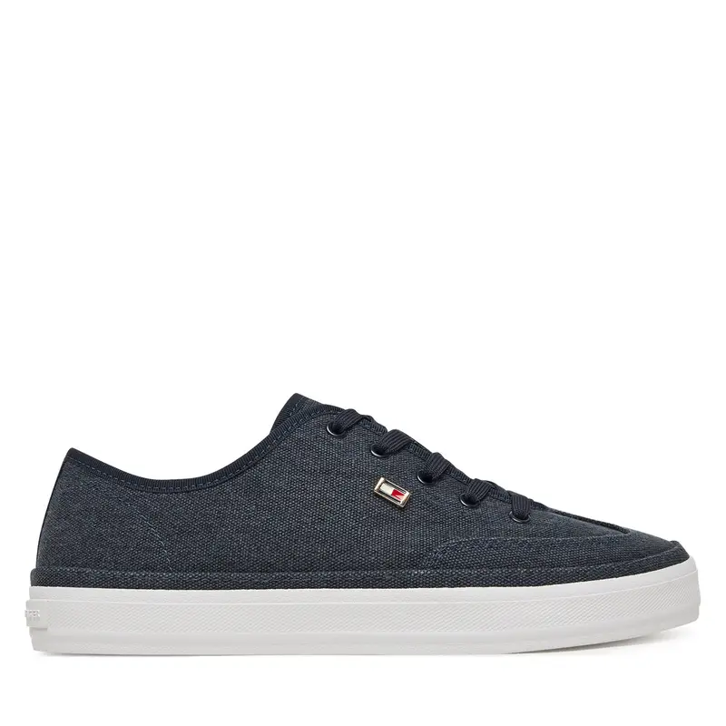Sneakers Tommy Hilfiger Washed Canvas Vulc Sneaker FW0FW08894 Blu scuro