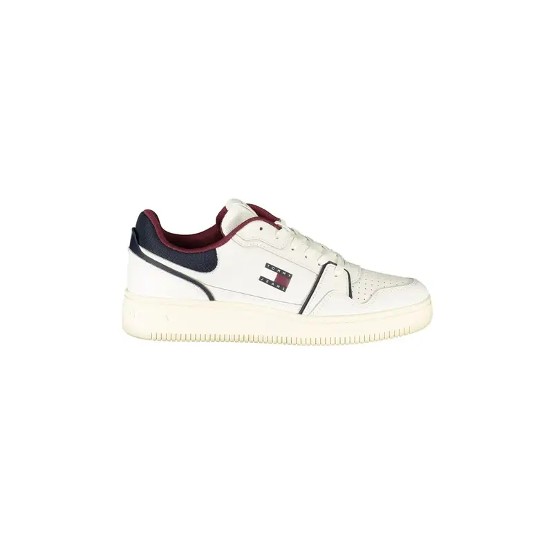 Sneakers Uomo Bianche con Lacci e Dettagli Bianco