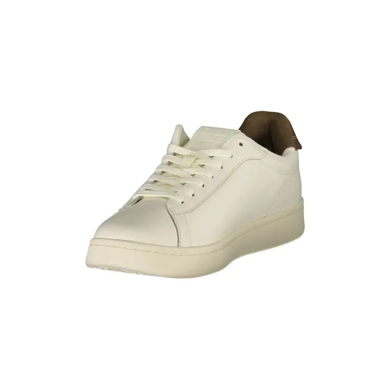 Sneakers Uomo Bianche con Lacci e Dettagli Marroni Bianco miniatura 3