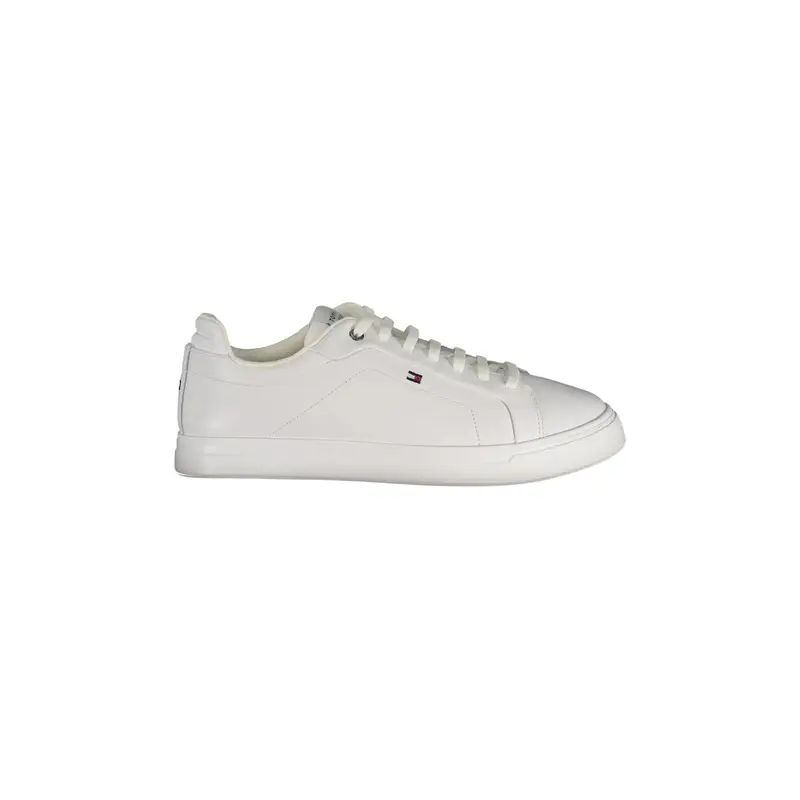 Sneakers Uomo Bianche con Logo Ricamato Bianco