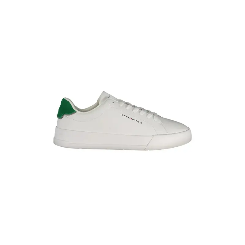 Sneakers Uomo Bianche Dettagli Verde Logo Bianco