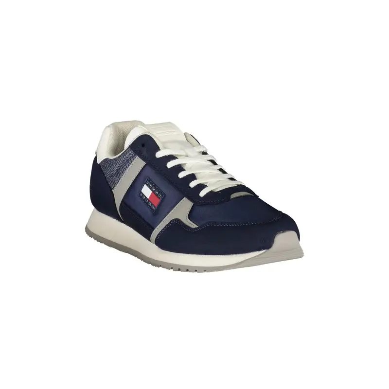 Sneakers Uomo Blu con Lacci e Dettagli a Contrasto miniatura 2