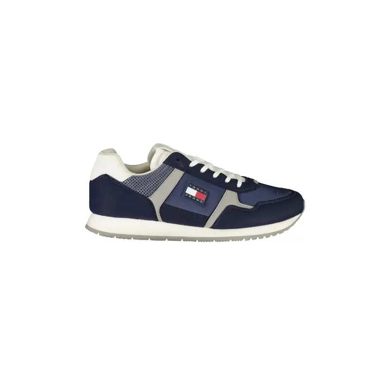 Sneakers Uomo Blu con Lacci e Dettagli a Contrasto