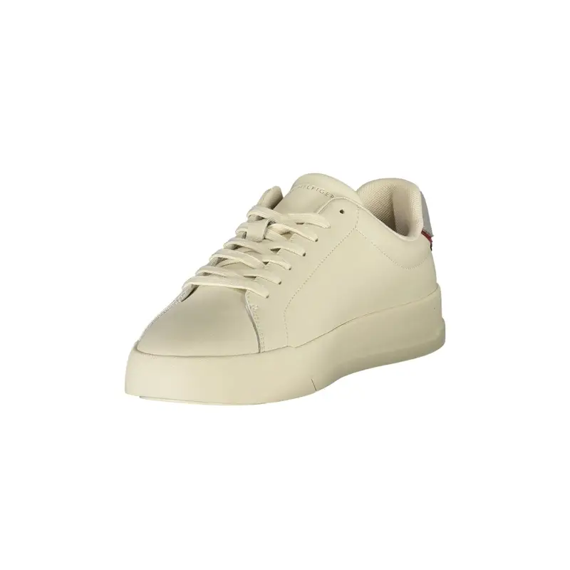 Sneakers Uomo con Dettagli in Grigio e Logo Beige miniatura 3