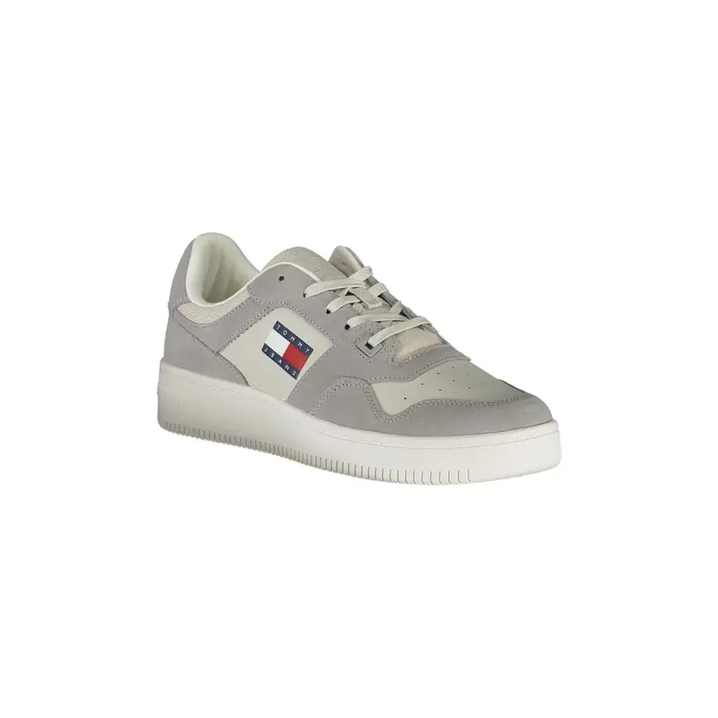Tommy Hilfiger Sneakers Uomo Grigie con Stampa Logo miniatura 2