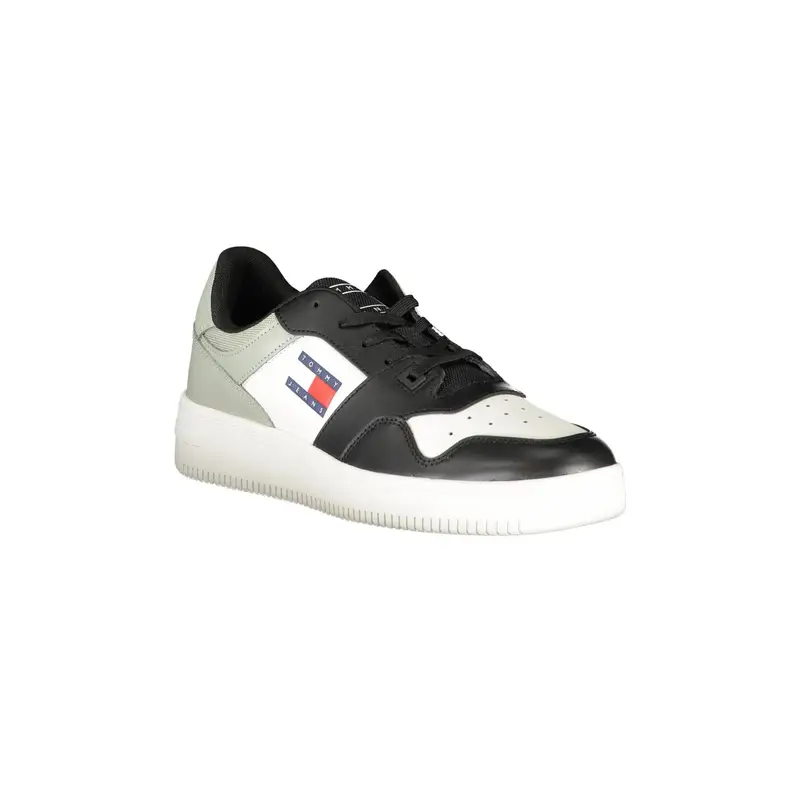 Sneakers Uomo Nere con Lacci e Logo Nero miniatura 2