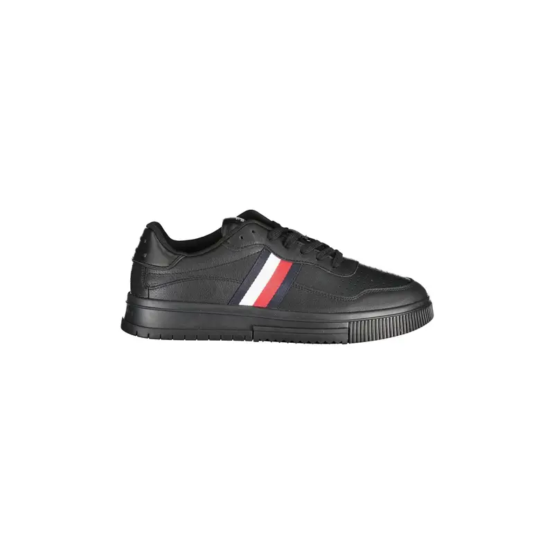 Sneakers Uomo Nere Ricamo Nero