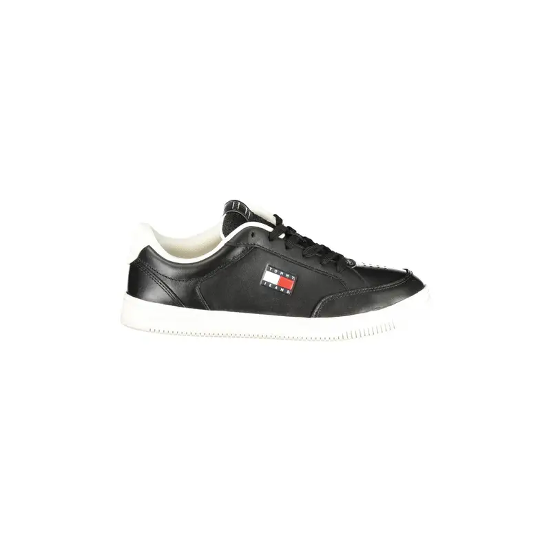 Sneakers Uomo Nere Stampa Logo Nero