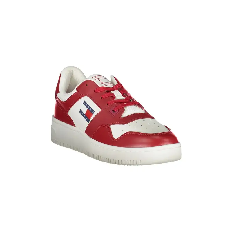Tommy Hilfiger Sneakers Uomo Rosse con Stampa Logo miniatura 2