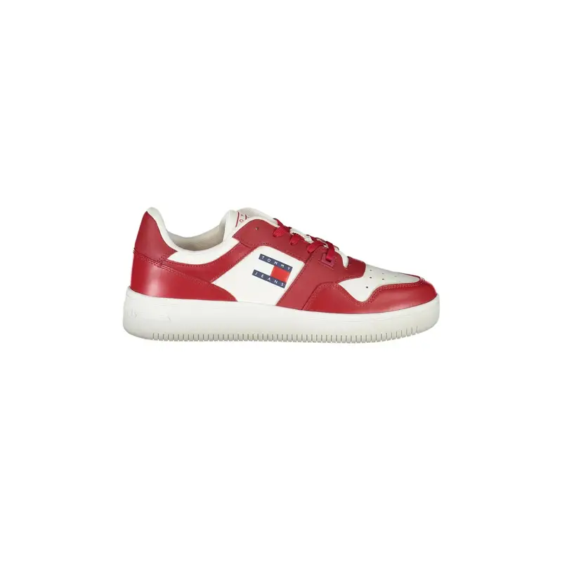 Tommy Hilfiger Sneakers Uomo Rosse con Stampa Logo